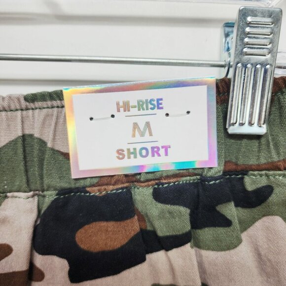 Camo Print Womens Shorts By Tinseltow Size M Elastic Waist  Pockets - Picture 10 of 10